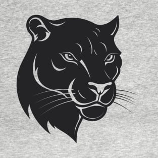 panther black head t-shirt T-Shirt